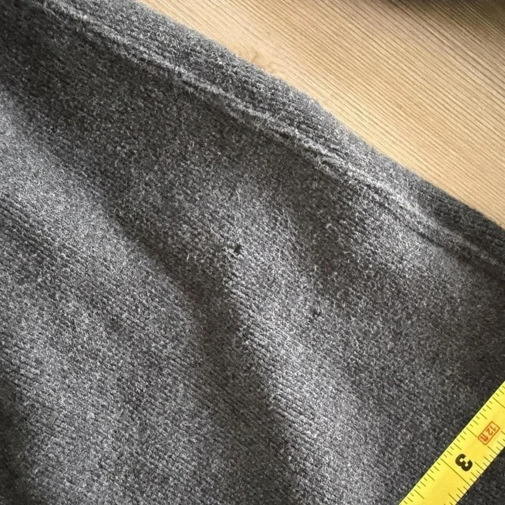 90's‎ Polo Ralph Lauren Men's Med Grey Knit Shawl Collar Sweater Pullover *flaw